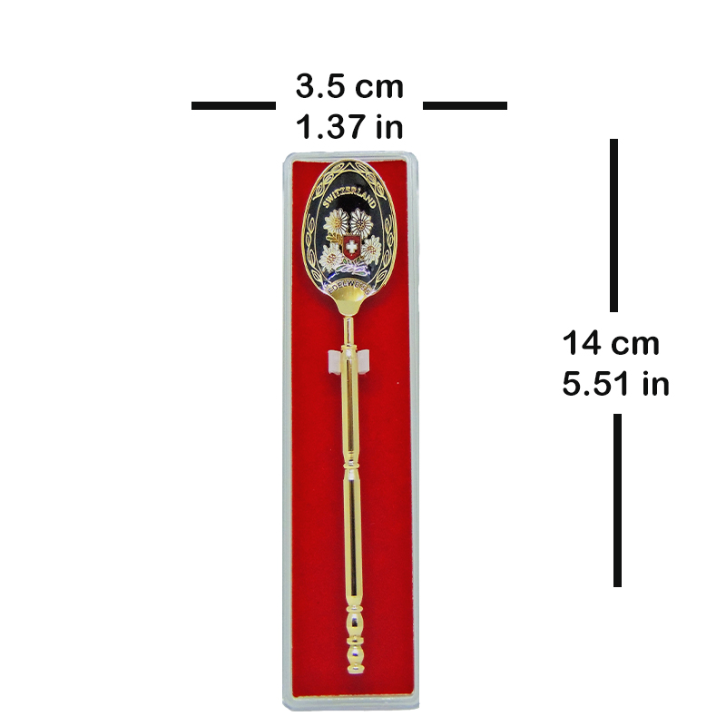 round handle enamel souvenir spoon